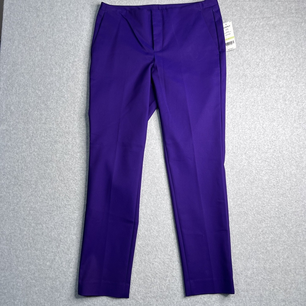 Averly Pants Women's 4 Flat Front Slash Pocket 8652308 Passion Plum 582 READ